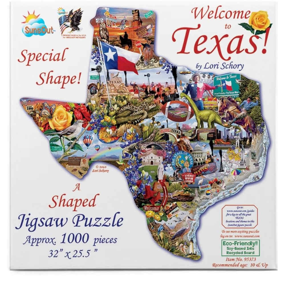 New Welcome to Texas Special Shape 1000 Piece Puzzle